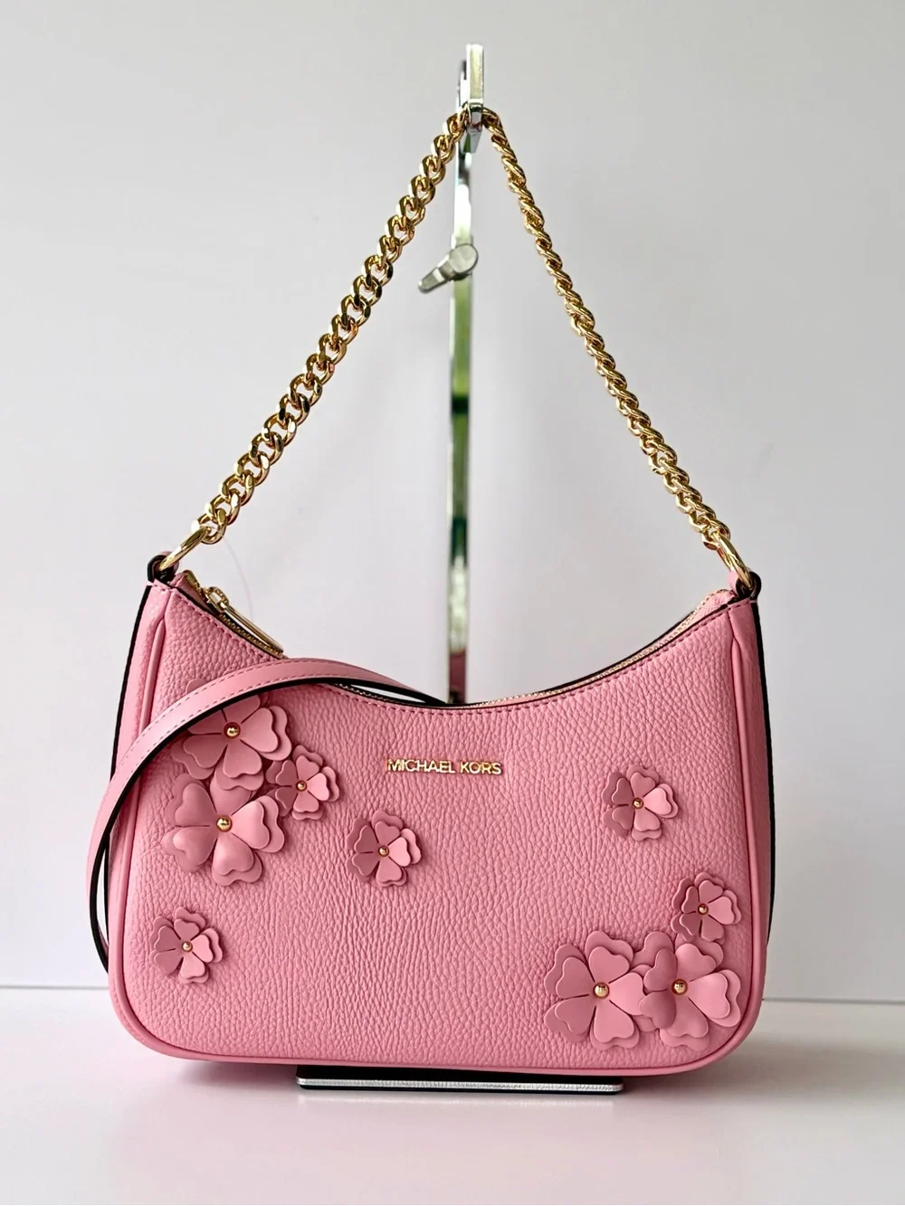 Michael Kors Jet Set Travel Large Embellished Convertible Crossbody Shoulder Bag - Picture 8 of 15